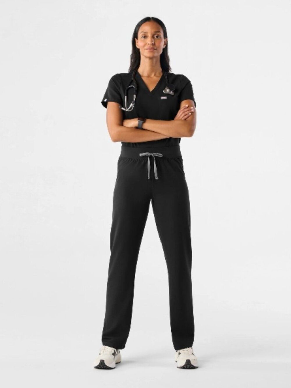 Like New! FIGS Livingston Straight Leg Scrub Pant Black Size L/P